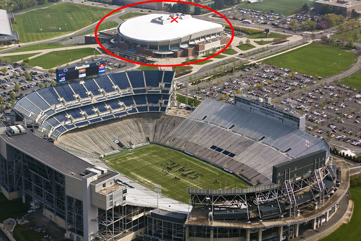  when I flew over the Penn State campus on a photo assignment last year.